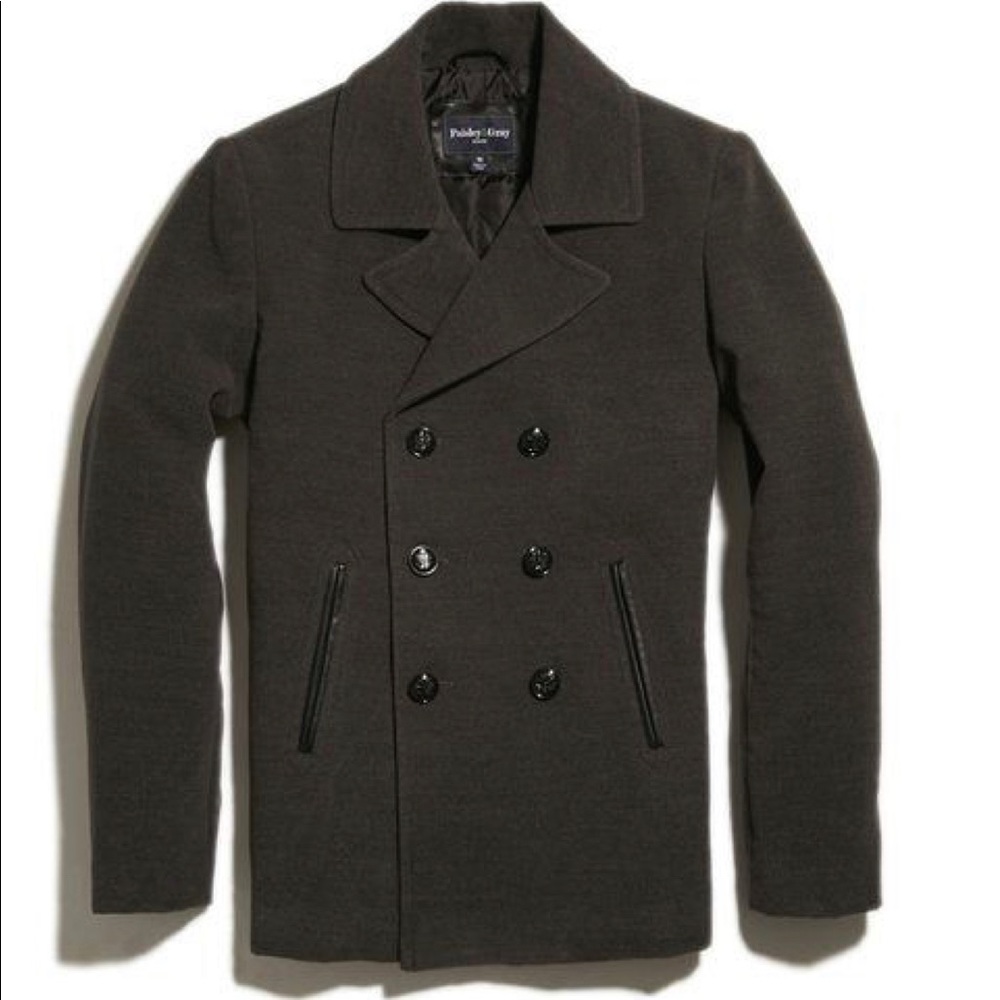Paisley Gray NWT Men’s Charcoal Peacoat Slim Fit L